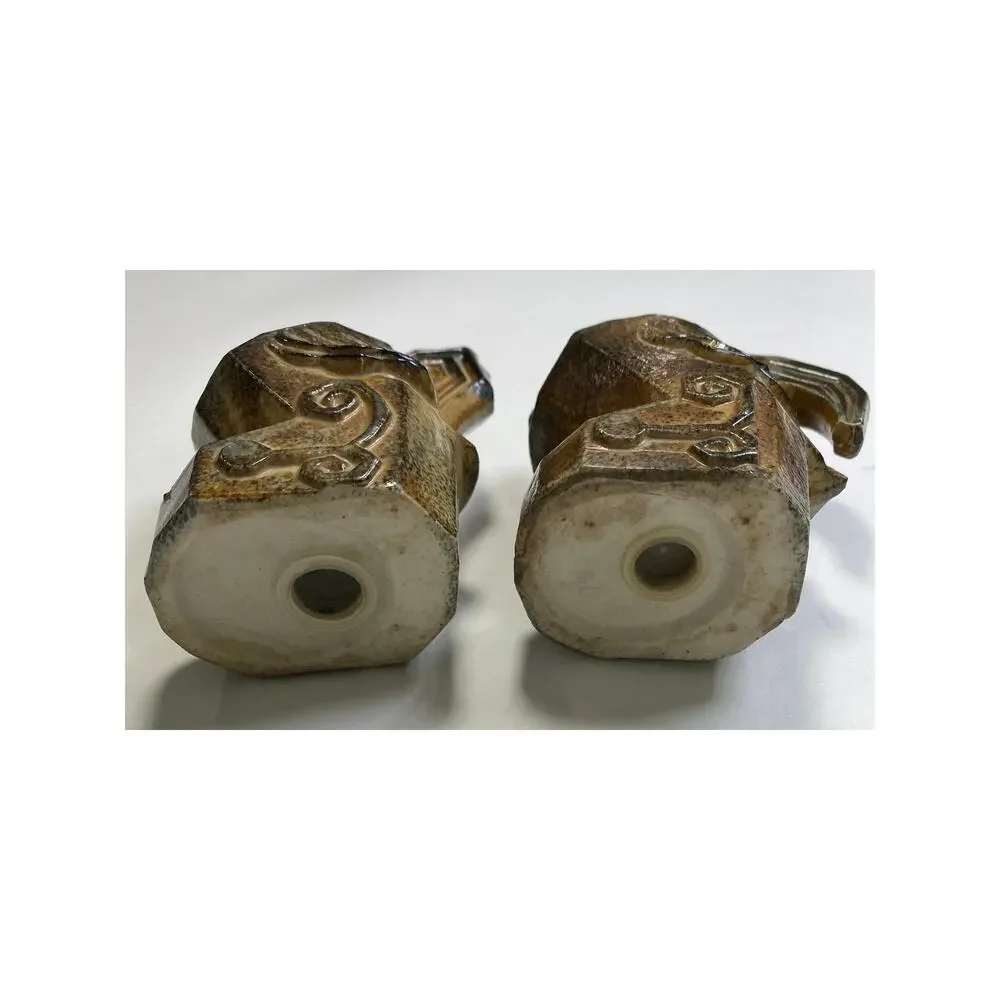 Vintage MCM Holt Howard Stonewear Salt Pepper Shakers Rooster Hen Chicken 4